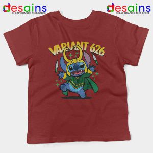 Variant Loki Funny Stitch Red Kids Tee Marvel Comics TVA