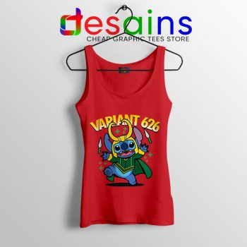 Variant Loki Funny Stitch Red Tank Top Marvel Comics TVA