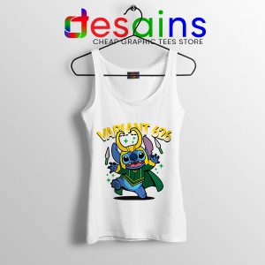 Variant Loki Funny Stitch White Tank Top Marvel Comics TVA