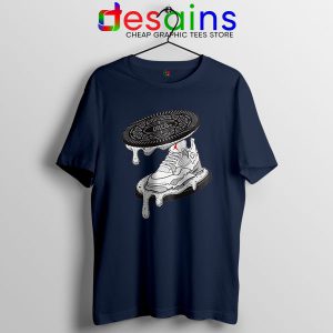 White Oreo Sneaker Air Jordan 4 Navy T Shirt Retro