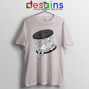 White Oreo Sneaker Air Jordan 4 Sport Grey T Shirt Retro