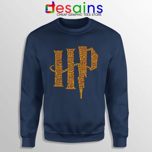 Wizard World Harry Potter Navy Sweatshirt List of Spells