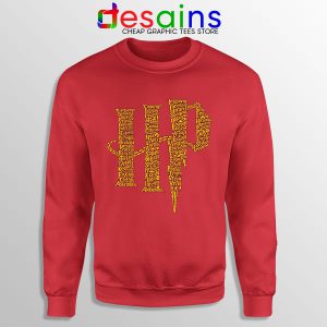 Wizard World Harry Potter Red Sweatshirt List of Spells