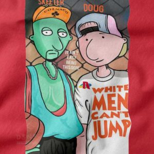 90s cartoon basketball mashup hoodie featuring Doug animated series
