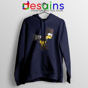 Batman Bart Butt Boy Navy Hoodie Cartoon Funny