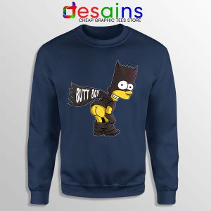 Batman Bart Butt Boy Navy Sweatshirt Cartoon Funny