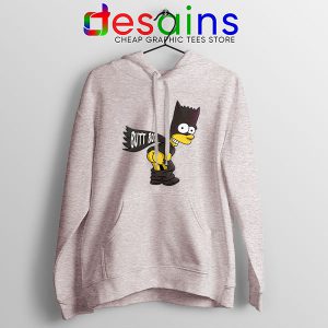 Batman Bart Butt Boy Sport Grey Hoodie Cartoon Funny