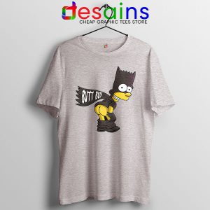 Batman Bart Butt Boy Sport Grey T Shirt Cartoon Funny