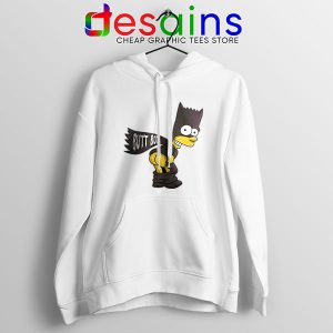 Batman Bart Butt Boy White Hoodie Cartoon Funny