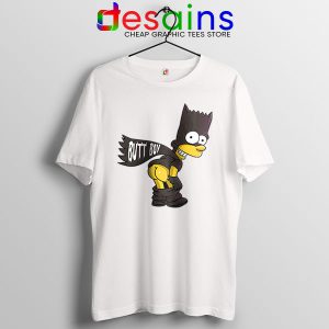 Batman Bart Butt Boy White T Shirt Cartoon Funny