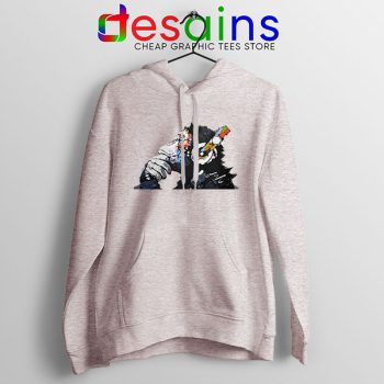 Best Banksy DJ Monkey Sport Grey Hoodie Street Art