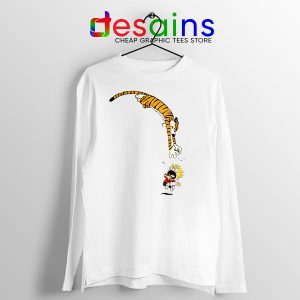 Calvin and Hobbes Jump Long Sleeve Tee Funny Strip
