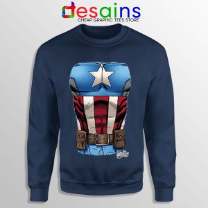 Captain America Chest Flag Navy Sweatshirt Avengers