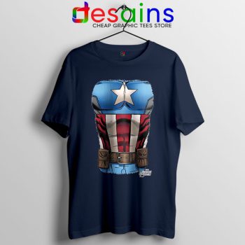 Captain America Chest Flag Navy T Shirt Avengers Endgame