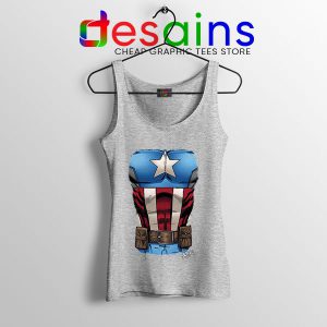 Captain America Chest Flag SPort Grey Tank Top Avengers Endgame