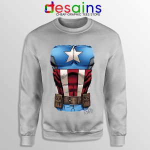 Captain America Chest Flag Sport Grey Sweatshirt Avengers