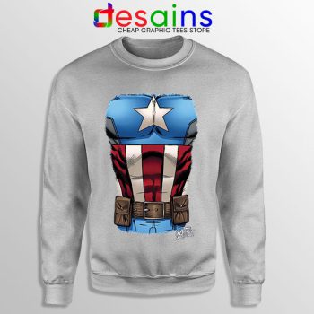 Captain America Chest Flag Sport Grey Sweatshirt Avengers