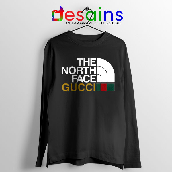 Cheap North Face Gucci Black Long Sleeve Tee Funny Apparel