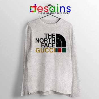 Cheap North Face Gucci Sport Grey Long Sleeve Tee Funny Apparel