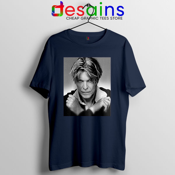 David Bowie Eyes Color Navy T Shirt Album Cover