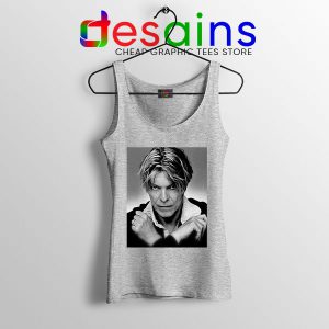 David Bowie Eyes Color Sport Grey Tank Top Album Cover