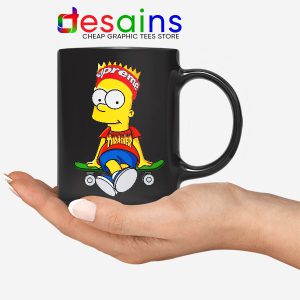 Funny Bart Simpson Skateboard Black Mug Skate Pro