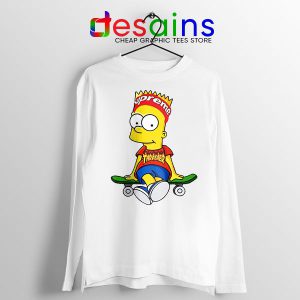 Funny Bart Simpson Skateboard Long Sleeve Tee Skate