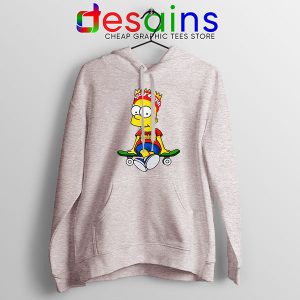 Funny Bart Simpson Skateboard Sport Grey Hoodie Skate Art