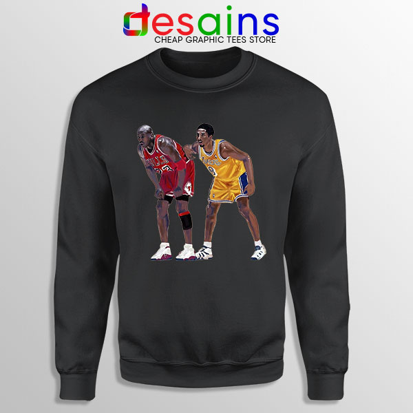 Kobe Jordan Real GOAT Black Sweatshirt NBA Legend