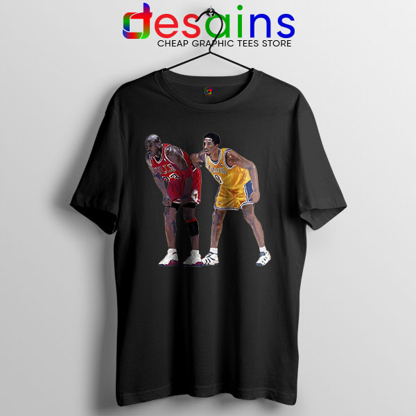 Kobe Jordan Real GOAT Black T Shirt NBA Legend