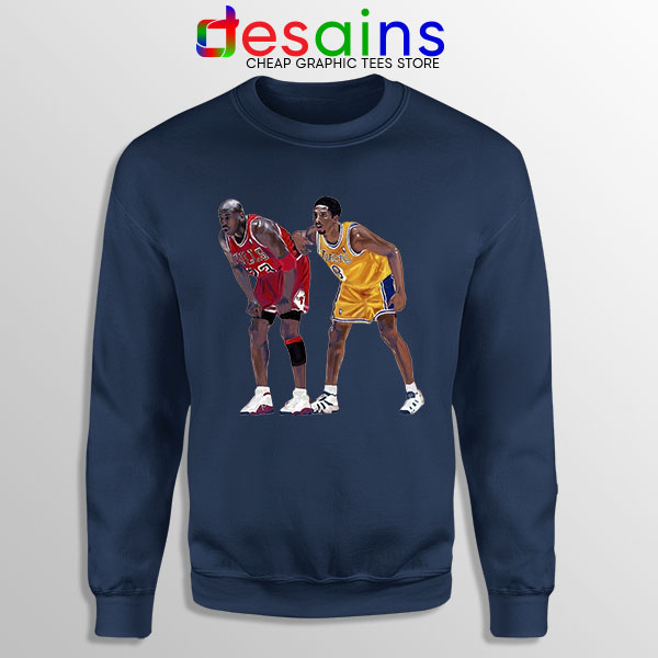 Kobe Jordan Real GOAT Navy Sweatshirt NBA Legend