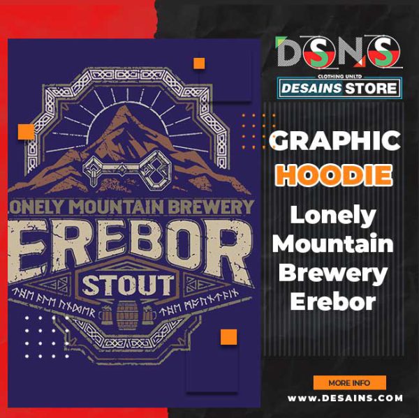 Lonely Mountain Brewery Erebor Graphic Hoodie – Middle Earth Fantasy