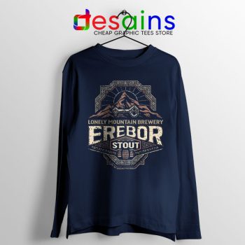 Lonely Mountain Hobbit Navy Long Sleeve Tee Erebor