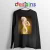 Marilyn Monroe Gold Smile Long Sleeve Tee Actress