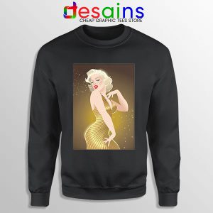 Marilyn Monroe Gold Smile Sweatshirt Sexy Actress