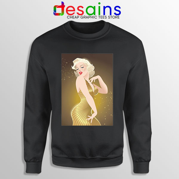 Marilyn Monroe Gold Smile Sweatshirt Sexy Actress