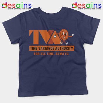 Miss Minutes TVA Loki Navy Kids Tee Marvel Merch