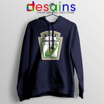 Pickle Rick Heinz logo Navy Hoodie Rick and Morty