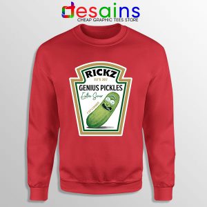 Pickle Rick Heinz logo Red Sweatshirt Rick and Morty