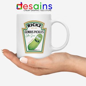 Pickle Rick Heinz logo White Mug Rick and Morty