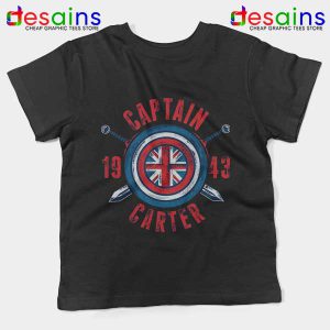 Shield Captain Carter Black Kids Tee What If Series