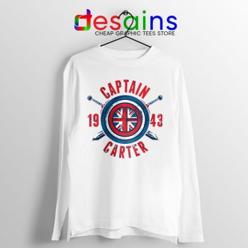 Shield Captain Carter White Long Sleeve Tee What If Series