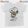 Snoopy Baby Yoda Friends Kids Tee The Mandalorian