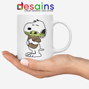 Snoopy Baby Yoda Friends Mug Funny Mandalorian