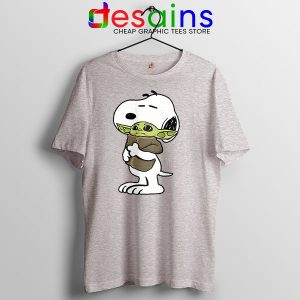 Snoopy Baby Yoda Friends Sport Grey T Shirt Mandalorian