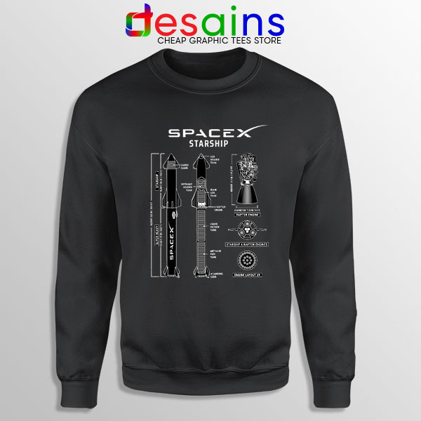 Spacex Starship Prototype Sweatshirt Elon Musk
