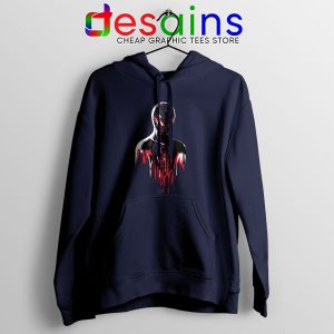 Spider Man Into Multiverse Navy Hoodie Marvel Comics