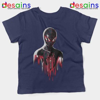 Spider Man Into Multiverse Navy Kids Tee Marvel Comics
