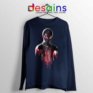 Spider Man Into Multiverse Navy Long Sleeve Tee Marvel