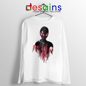 Spider Man Into Multiverse White Long Sleeve Tee Marvel